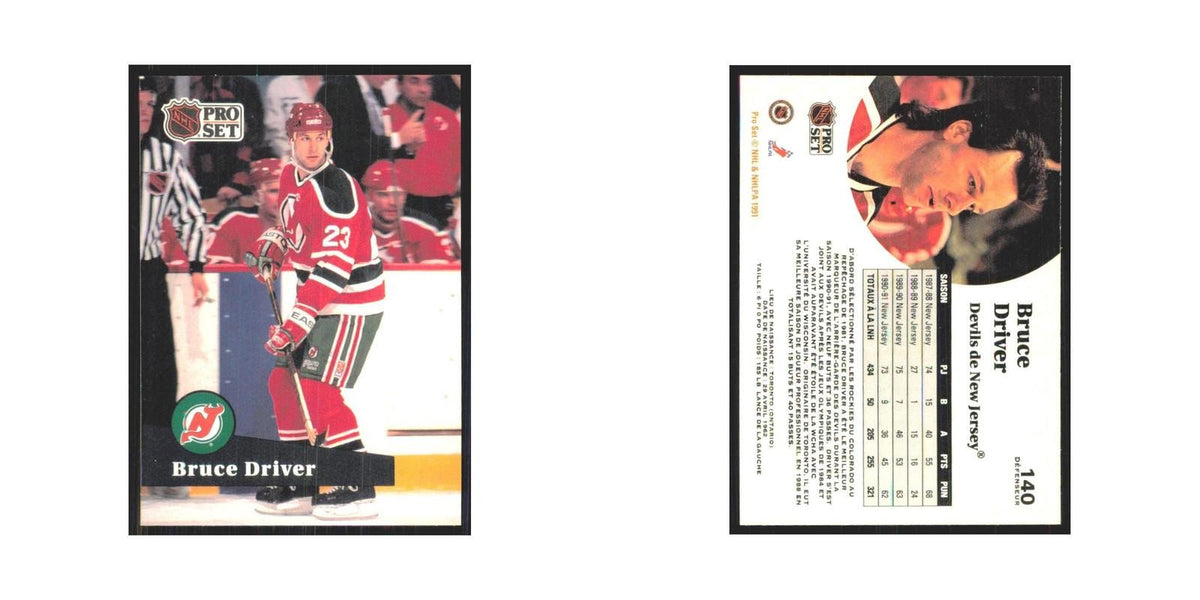 1991 Pro Set Bruce Driver New Jersey Devils #140