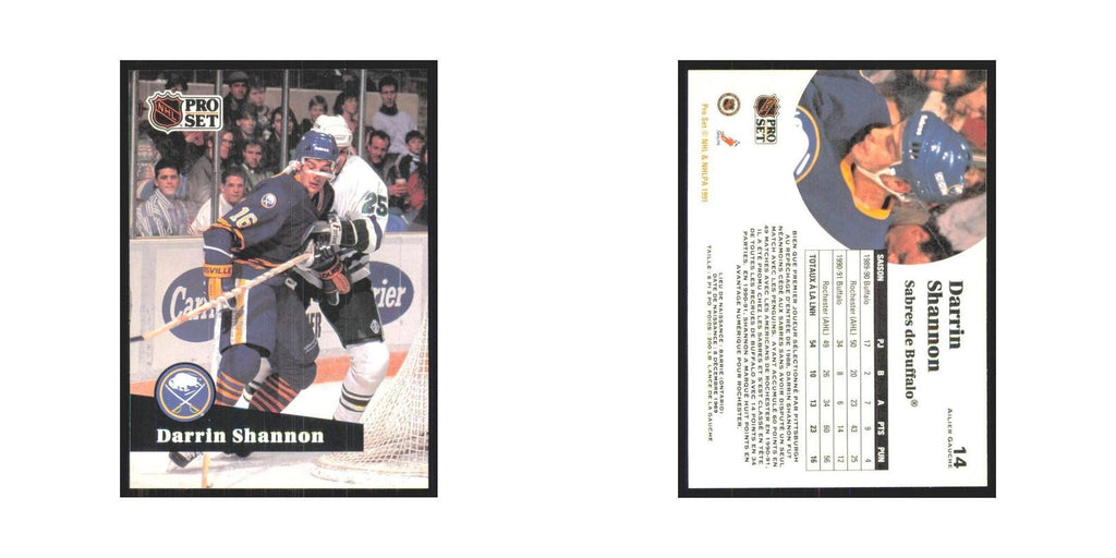 1991 Pro Set Darrin Shannon Buffalo Sabres #14
