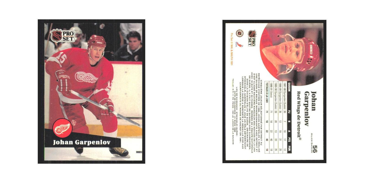 1991 Pro Set Johan Garpenlov Detroit Red Wings #56