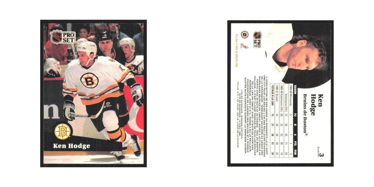 1991 Pro Set Ken Hodge Boston Bruins #3