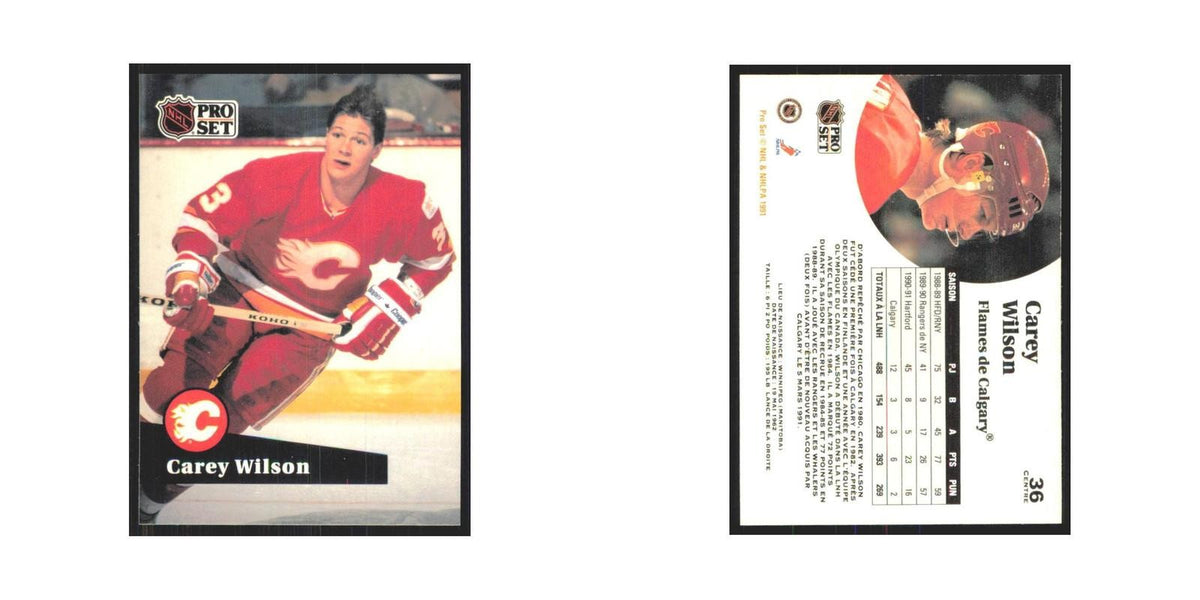 1991 Pro Set Carey Wilson Calgary Flames #36