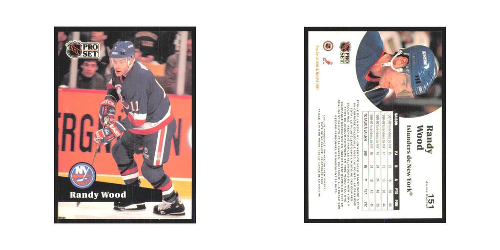 1991 Pro Set Randy Wood New York Islanders #151