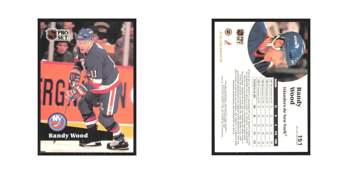 1991 Pro Set Randy Wood New York Islanders #151