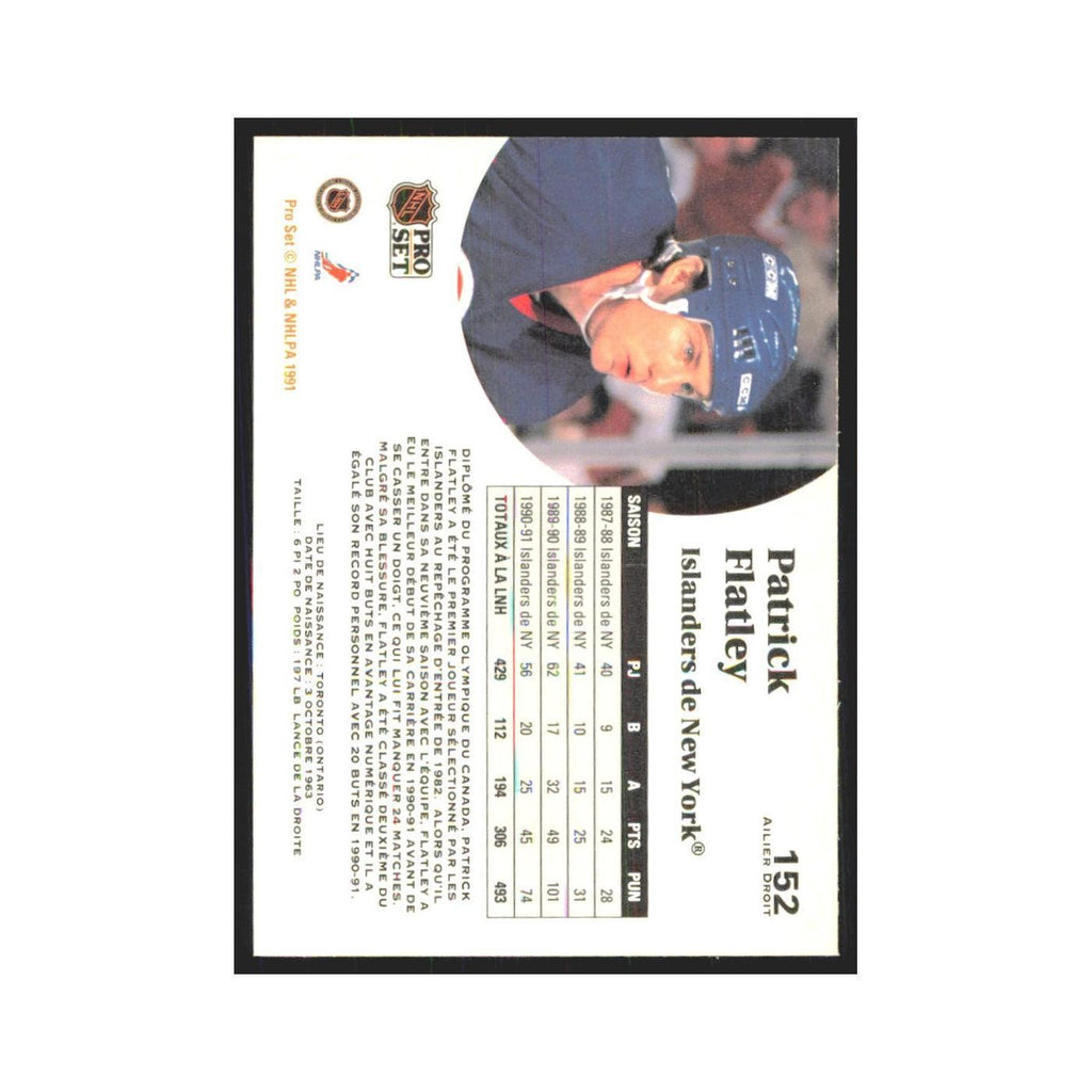 1991 Pro Set Patrick Flatley New York Islanders #152