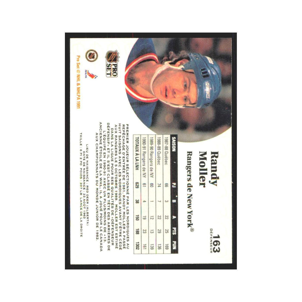 1991 Pro Set Randy Moller New York Rangers #163