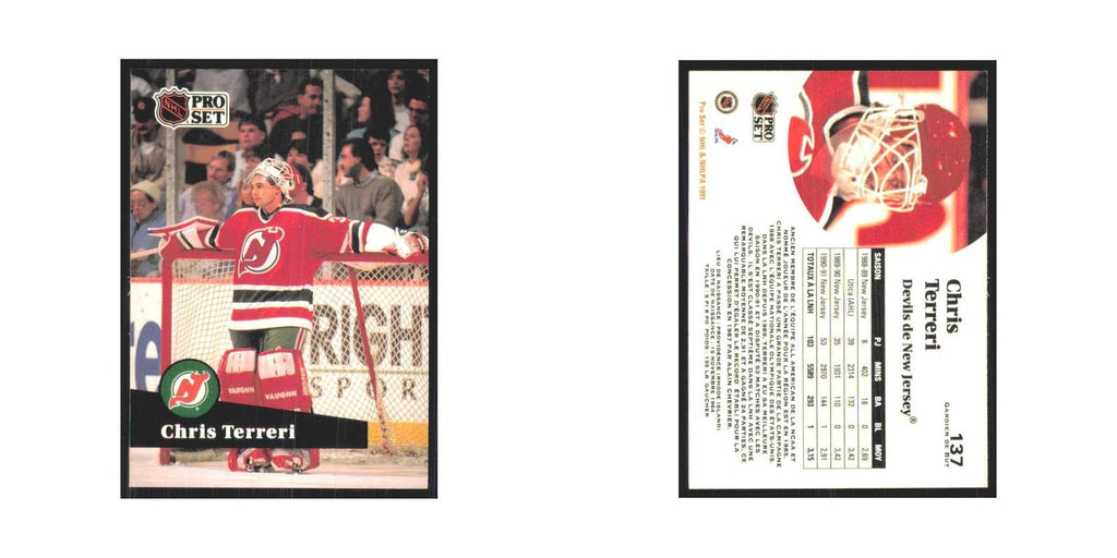 1991 Pro Set Chris Terreri New Jersey Devils #137