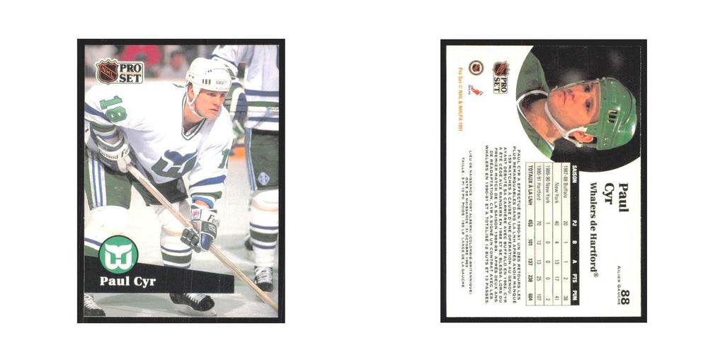 1991 Pro Set Paul Cyr Hartford Whalers #88