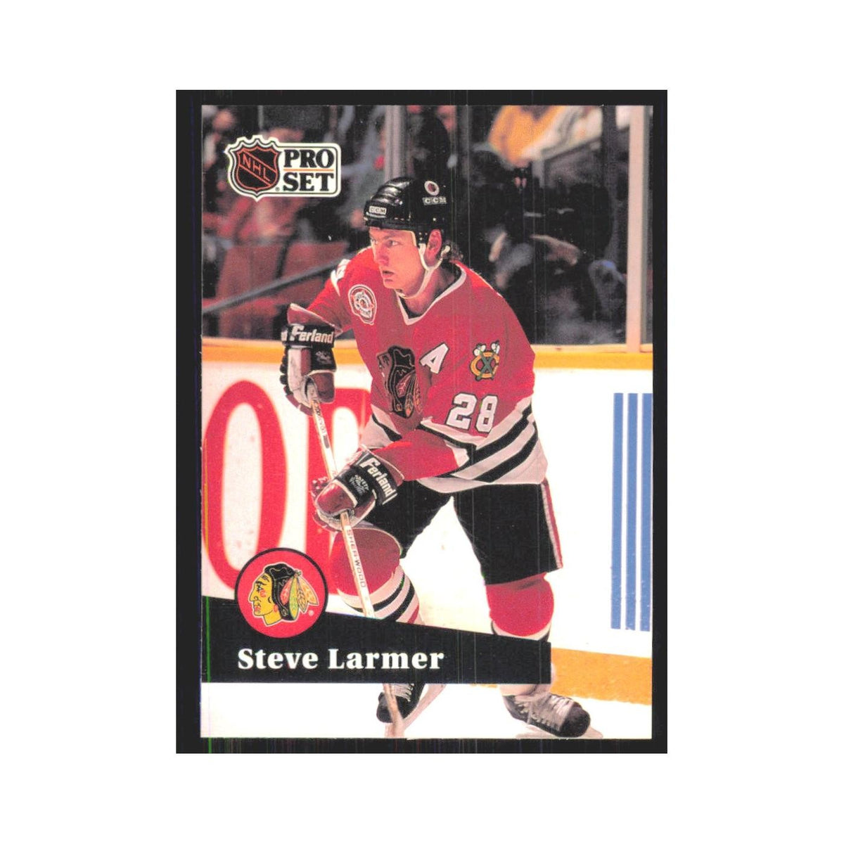 1991 Pro Set Steve Larmer Chicago Blackhawks #49