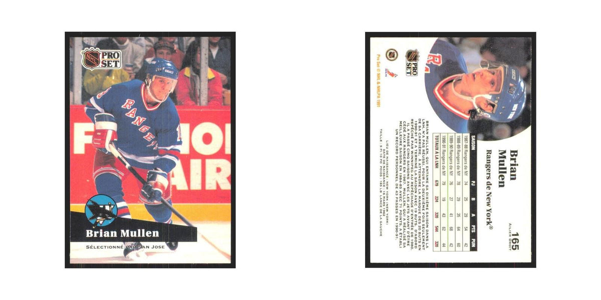 1991 Pro Set Brian Mullen San Jose Sharks #165