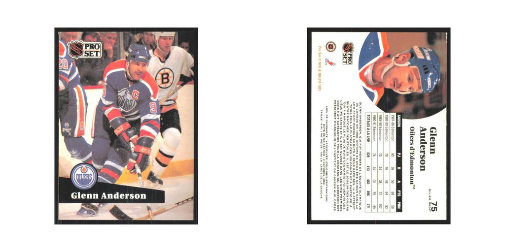 1991 Pro Set Glenn Anderson Edmonton Oilers #75