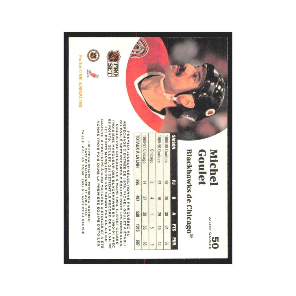 1991 Pro Set Michel Goulet Chicago Blackhawks #50
