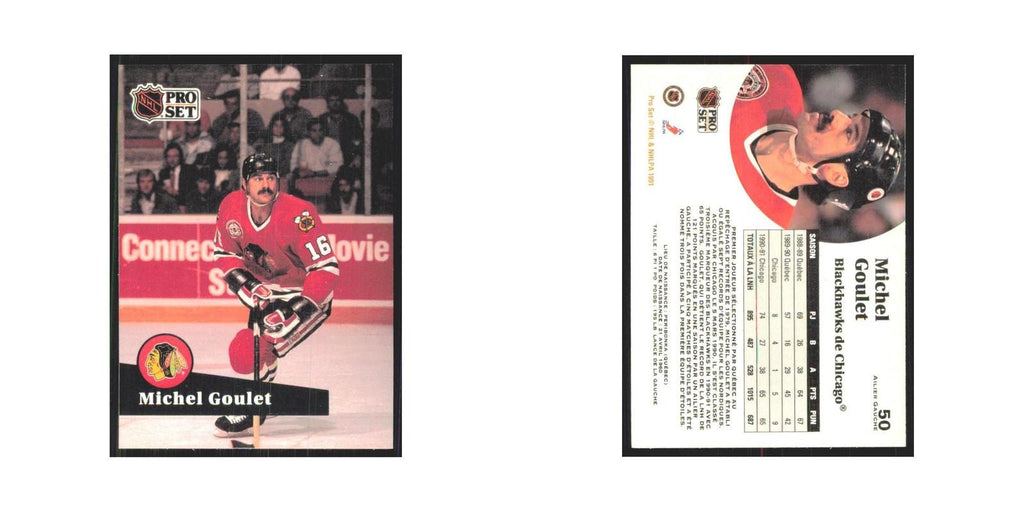 1991 Pro Set Michel Goulet Chicago Blackhawks #50