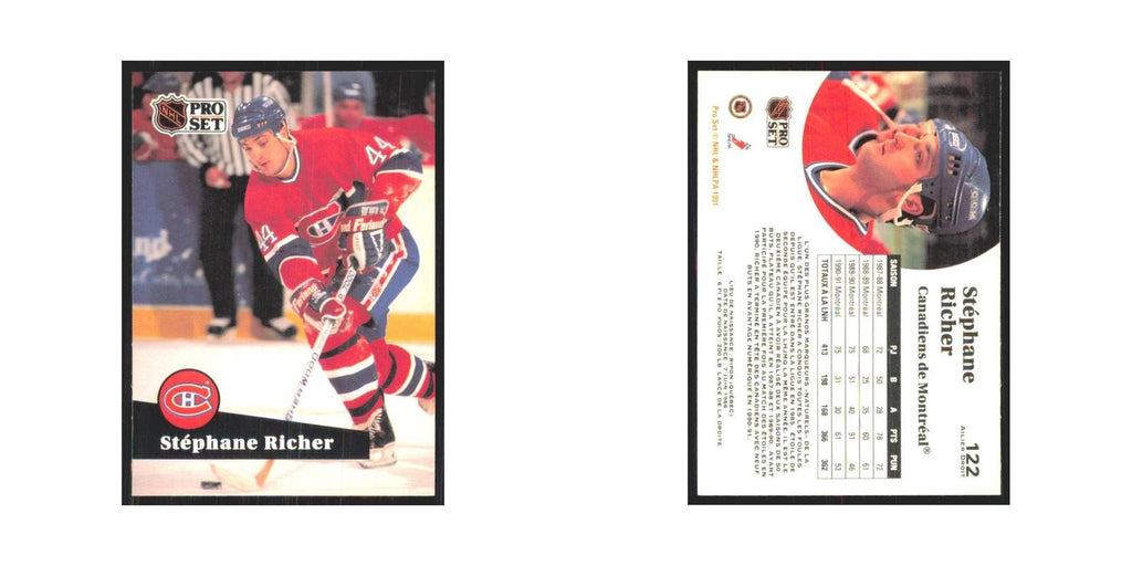 1991 Pro Set Stephane Richer Montreal Canadiens #122