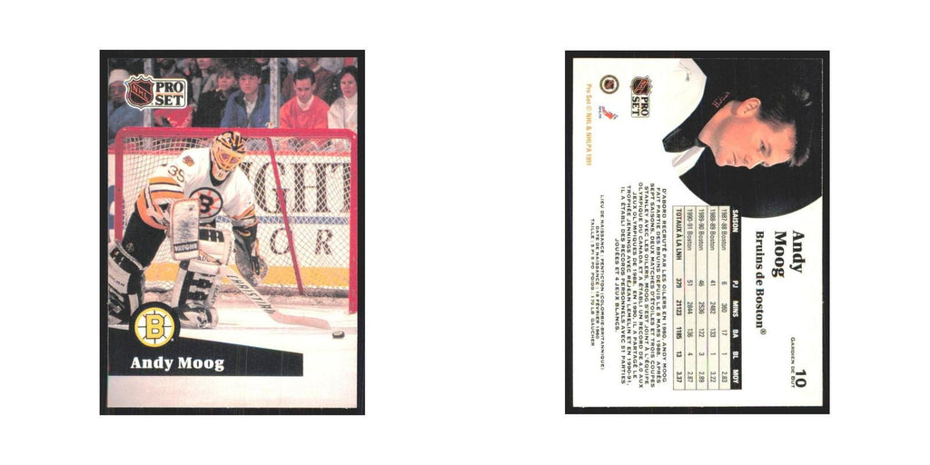 1991 Pro Set Andy Moog Boston Bruins #10