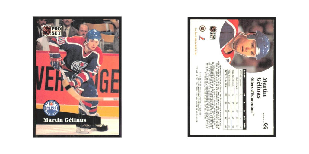 1991 Pro Set Martin Gelinas Edmonton Oilers #66