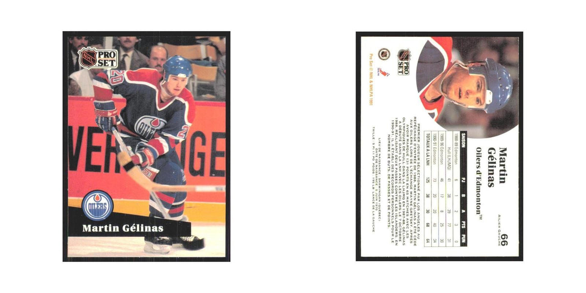 1991 Pro Set Martin Gelinas Edmonton Oilers #66