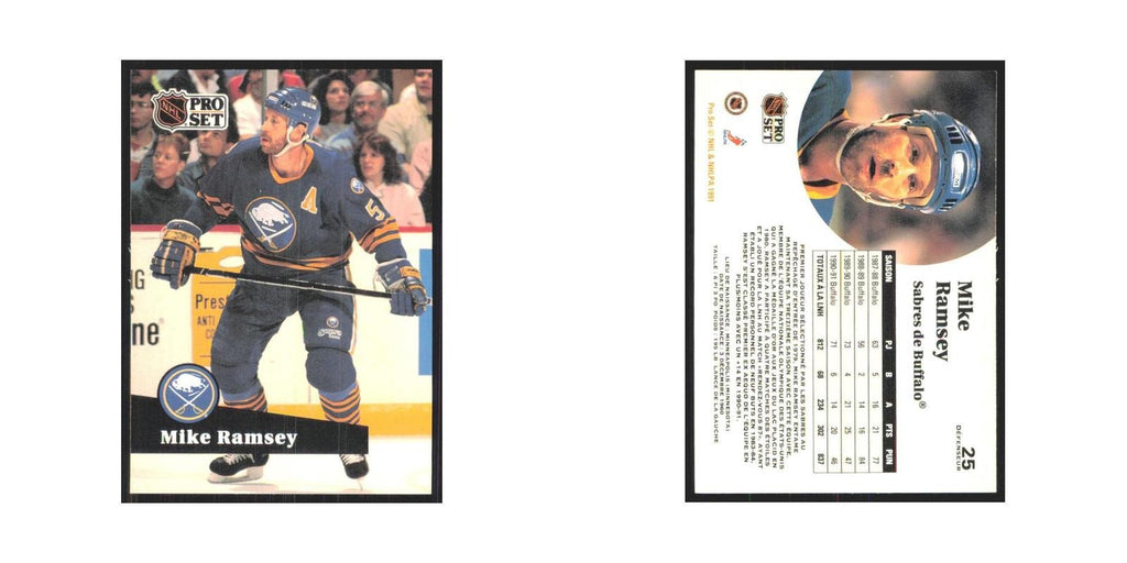1991 Pro Set Mike Ramsey Buffalo Sabres #25