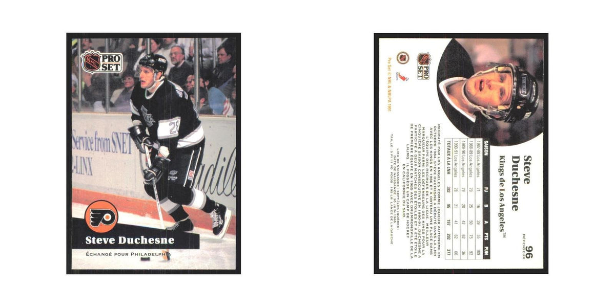 1991 Pro Set Steve Duchesne Philadelphia Flyers #96