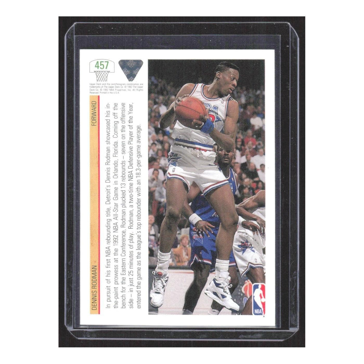 1992 Upper Deck Dennis Rodman Pistons #457