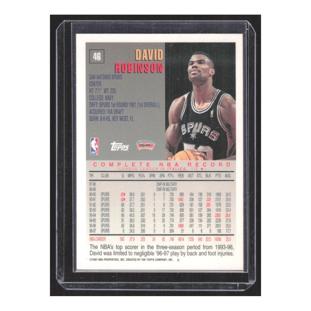 1997 Topps David Robinson Spurs #46