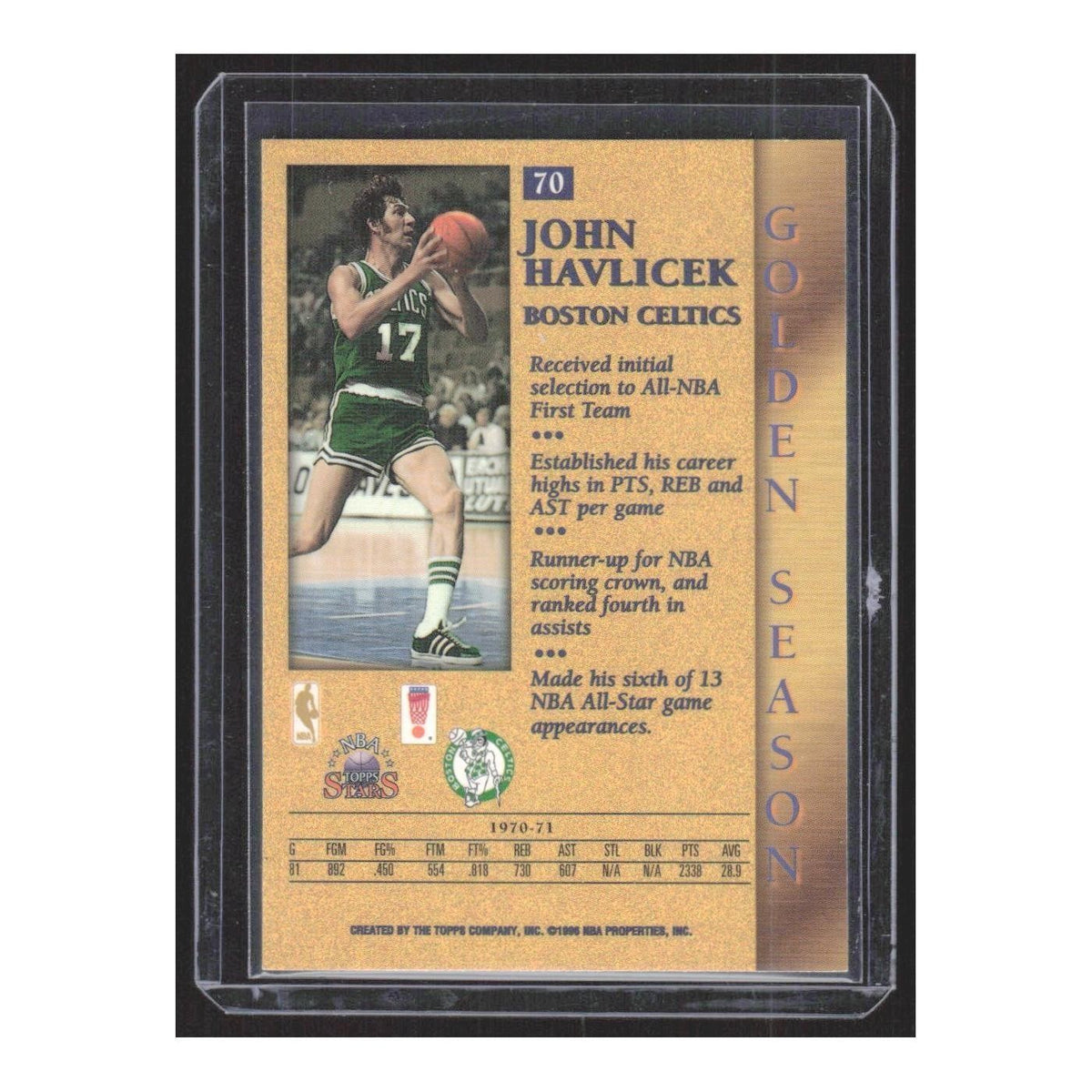 1998 Topps Golden Greats John Havlicek Celtics #17