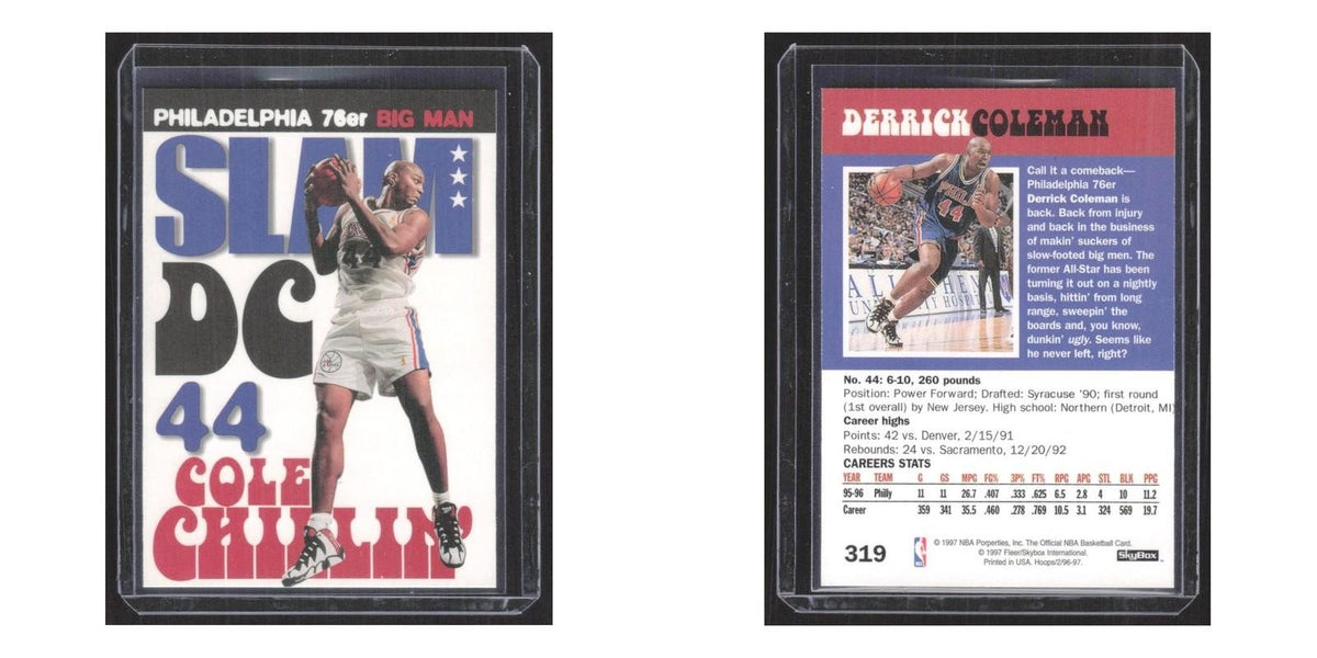 1997 SkyBox Z-Force Derrick Coleman 76ers #44