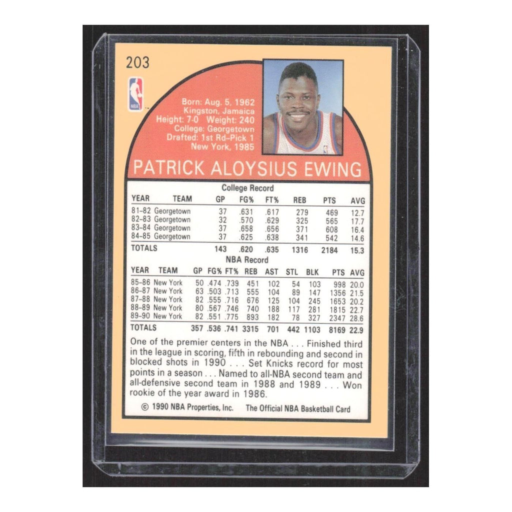 1990 Hoops Patrick Ewing Knicks #203