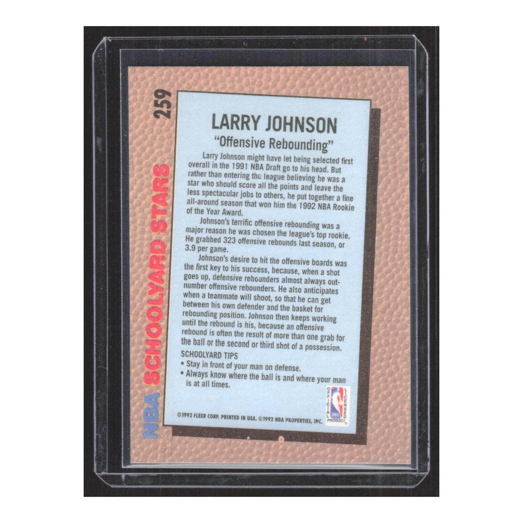 1992 Fleer Larry Johnson Hornets #259