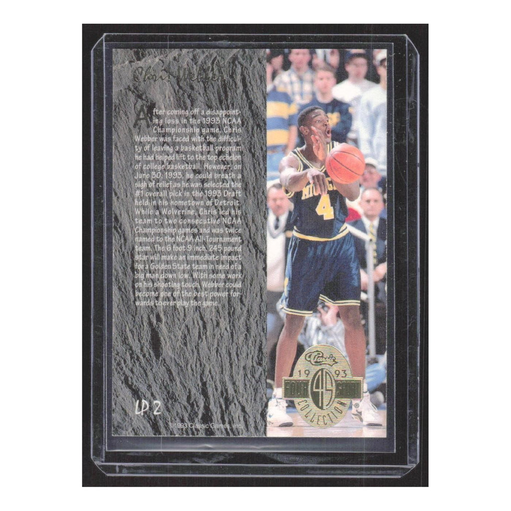 1993 Classic 4 Sport Collection Chris Webber Michigan Wolverines #LP2