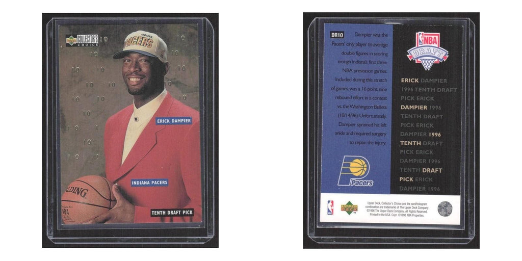 1996 Collector's Choice Draft Trade Erick Dampier Pacers #DR10