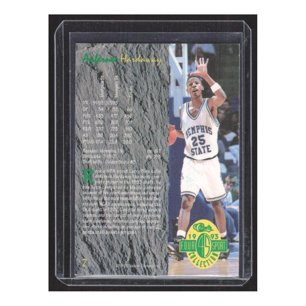 1993 Classic 4 Sport Collection Anfernee Hardaway Memphis State #2