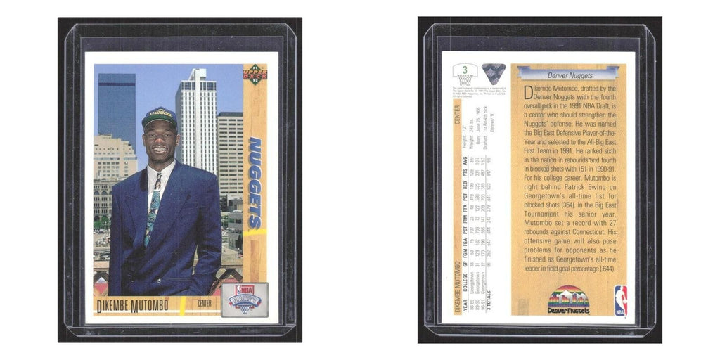 1991 Upper Deck Dikembe Mutombo RC Nuggets #3