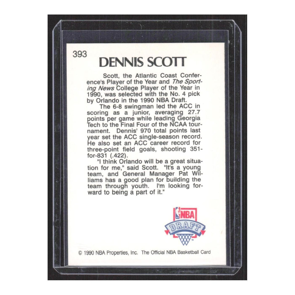 1990 Hoops Dennis Scott RC Magic #393