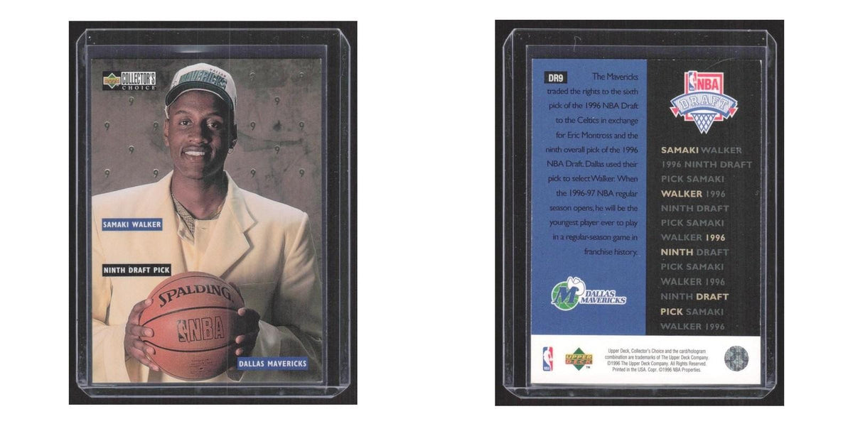 1996 Collector's Choice Draft Trade Samaki Walker Mavericks #DR9
