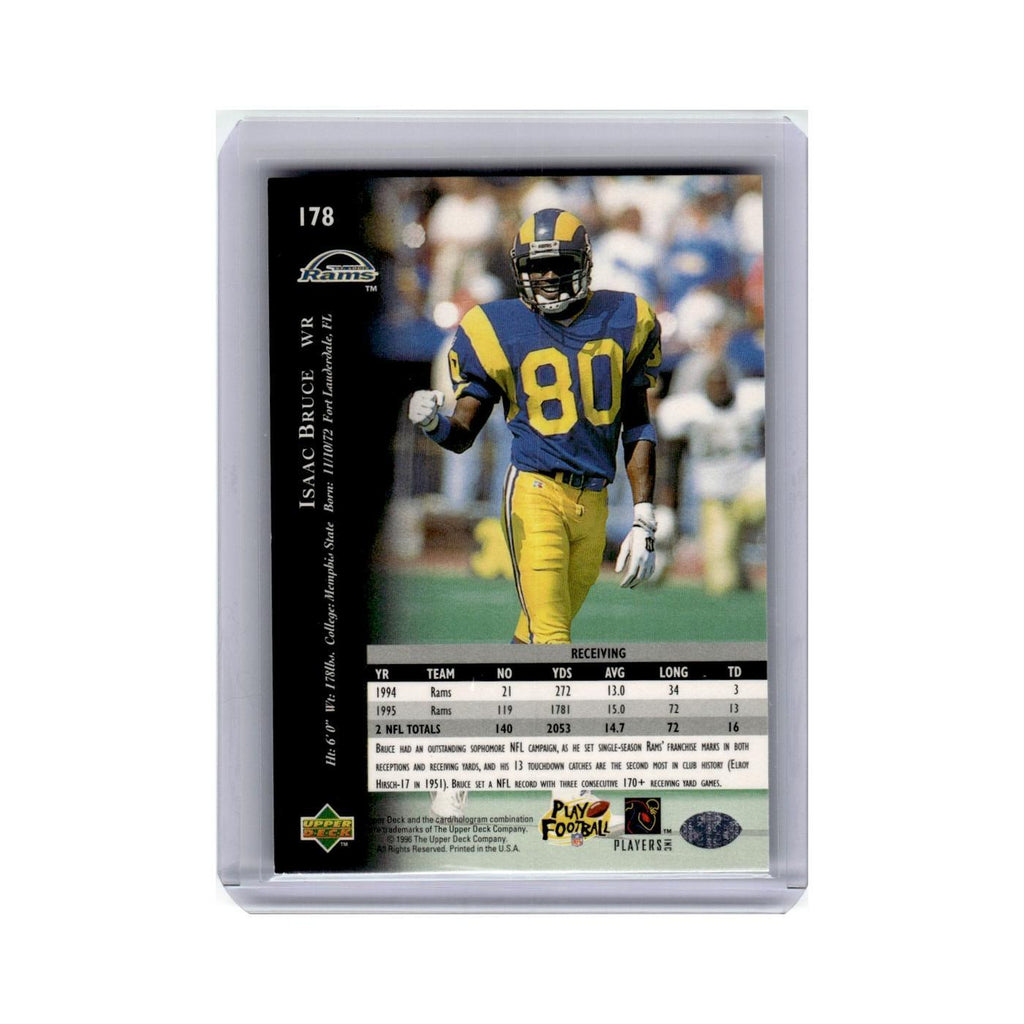 Isaac Bruce 1996 Upper Deck #178 St. Louis Rams Football Card NM