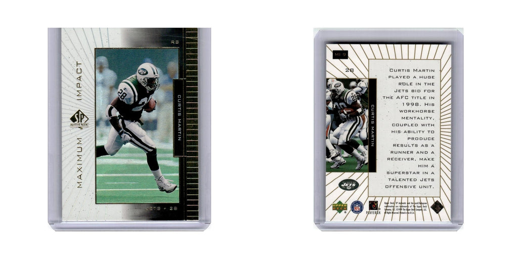 Curtis Martin 1998 SP Authentic #28 New York Jets Football Card NM