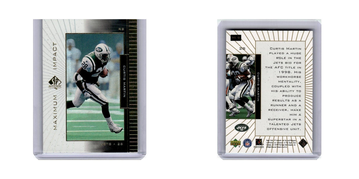 Curtis Martin 1998 SP Authentic #28 New York Jets Football Card NM