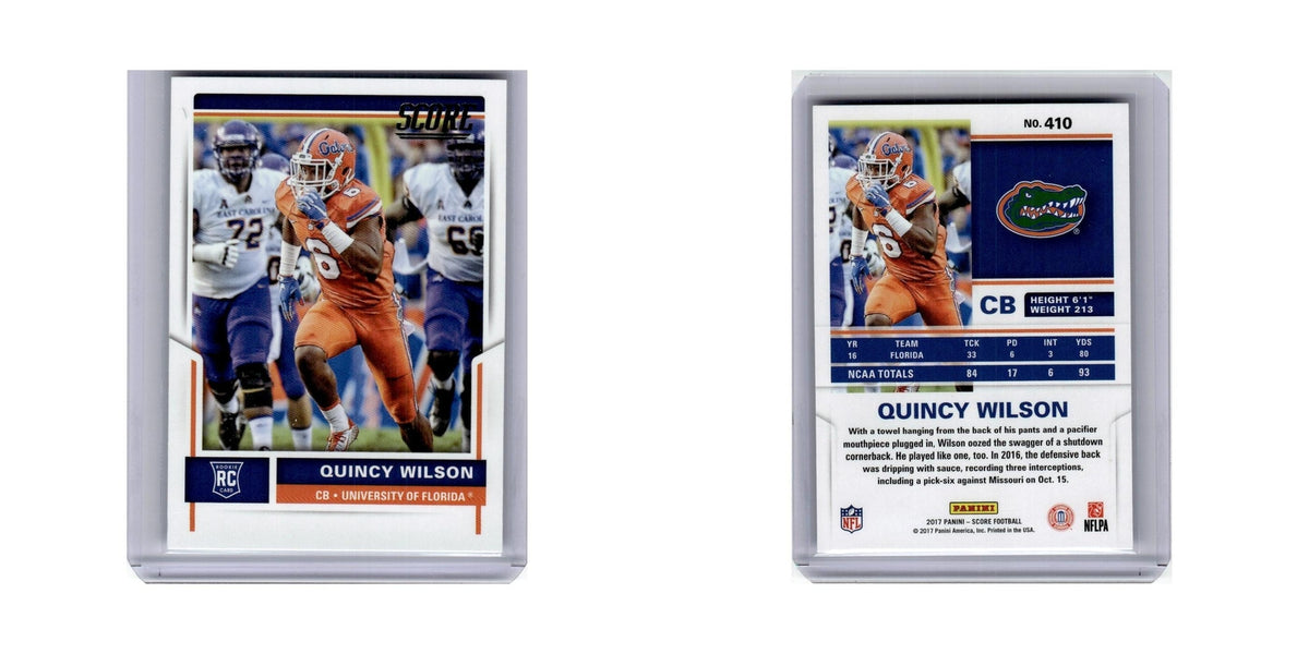 Quincy Wilson 2017 Score #410 Florida Gators Football Card NM