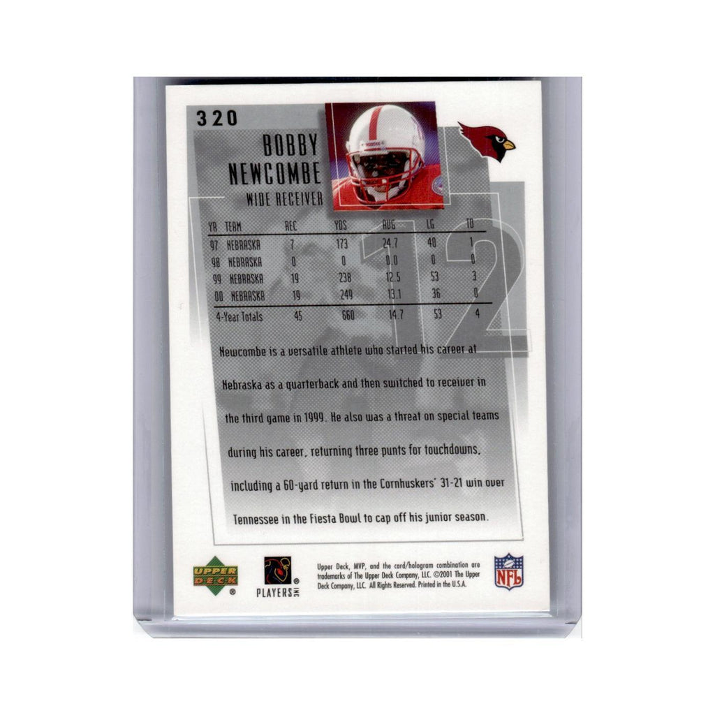 Bobby Newcombe 2001 Upper Deck MVP #320 Arizona Cardinals Football Card NM