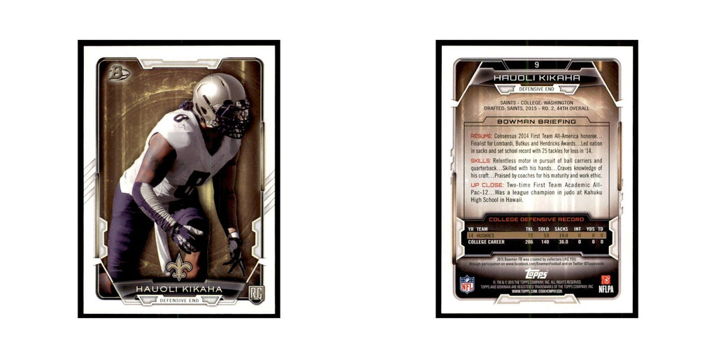 2015 Bowman Hau'oli Kikaha RC Football Cards #9