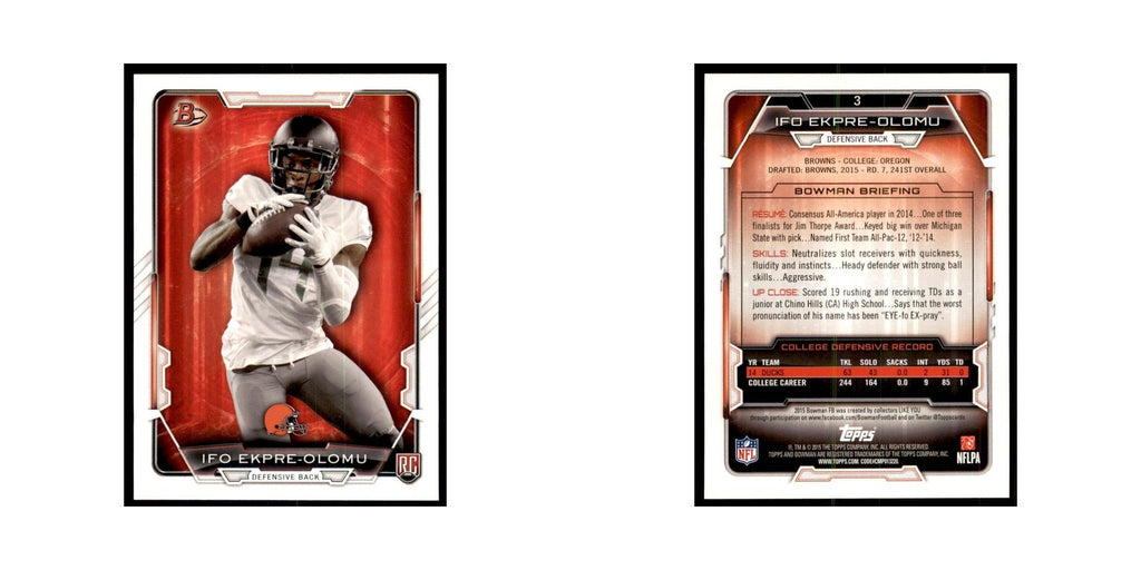 2015 Bowman Ifo Ekpre-Olomu RC Football Cards #3