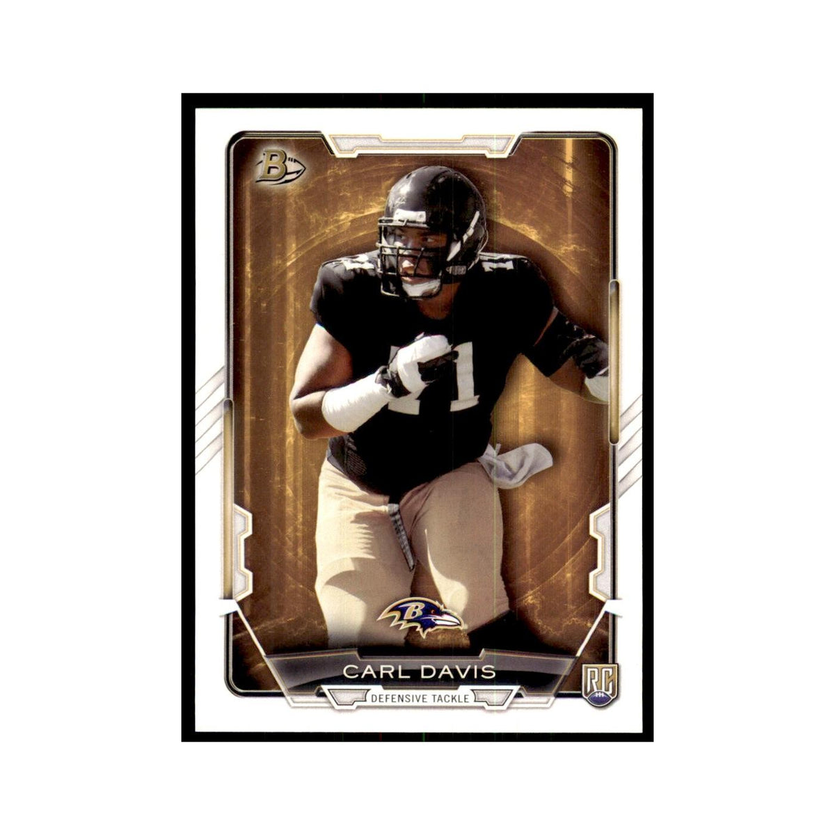 2015 Bowman Carl Davis RC Football Cards #37