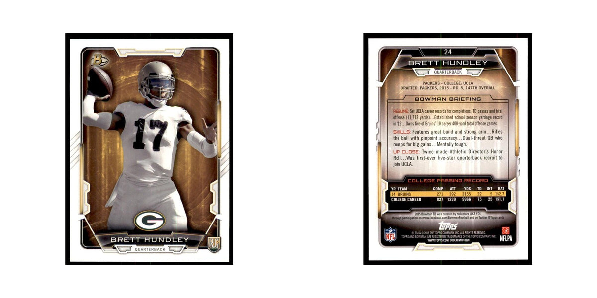 2015 Bowman Brett Hundley RC Football Cards #24