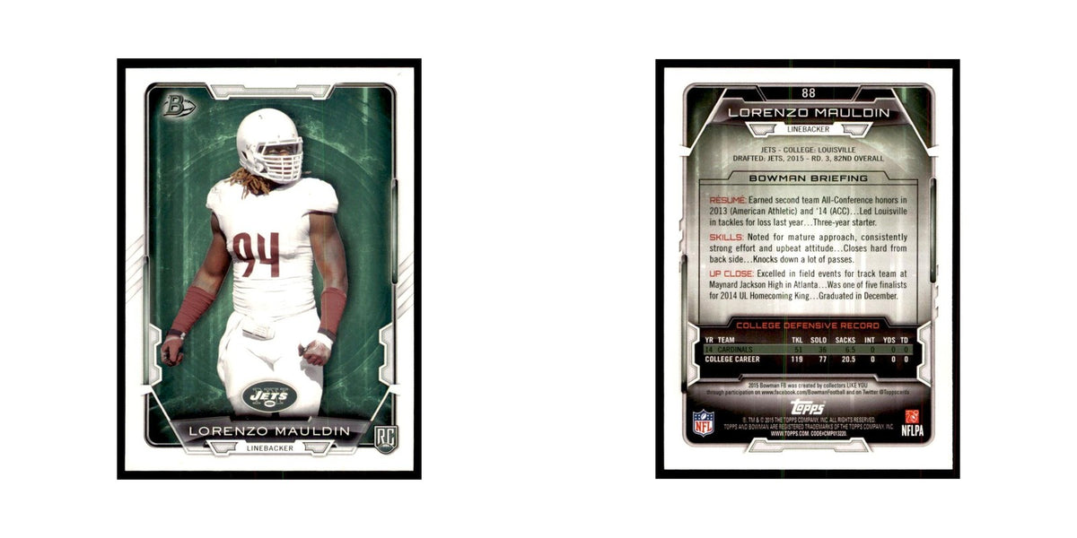 2015 Bowman Lorenzo Mauldin RC Football Cards #88