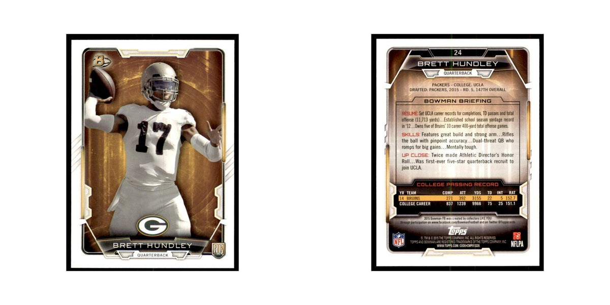 2015 Bowman Brett Hundley RC Football Cards #24