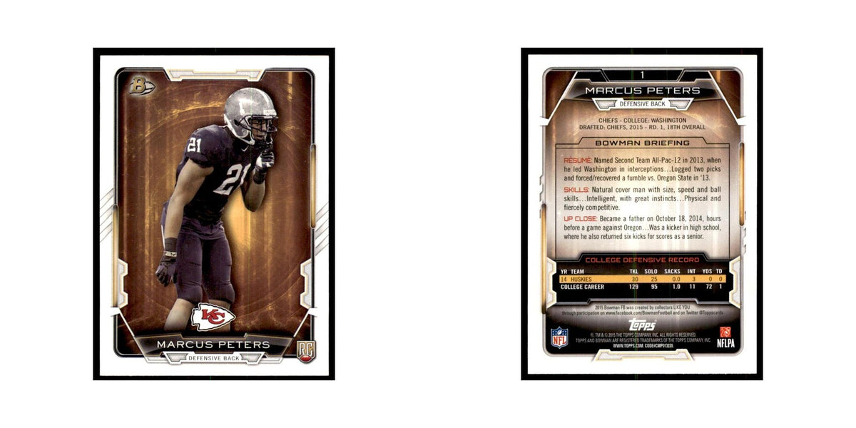 2015 Bowman Marcus Peters RC Football Cards #1