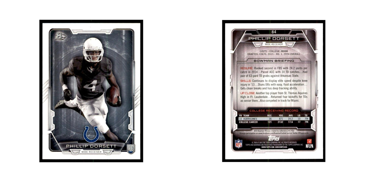 2015 Bowman Phillip Dorsett RC Football Cards #84