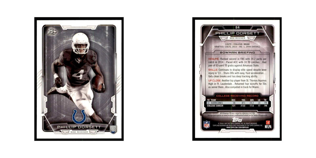 2015 Bowman Phillip Dorsett RC Football Cards #84