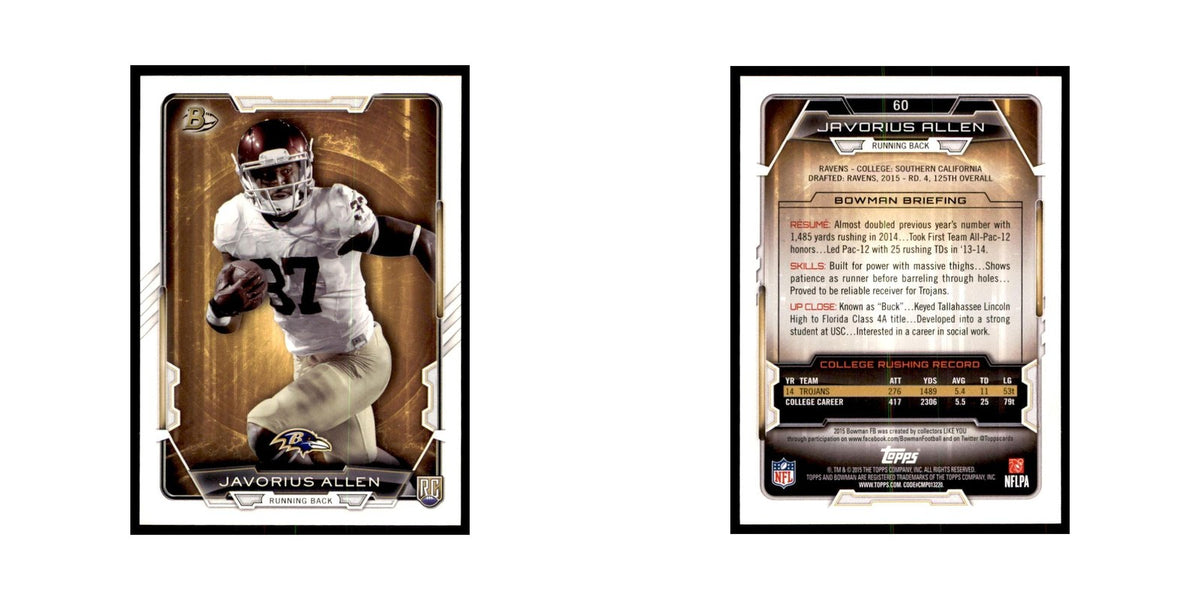 2015 Bowman Javorius Allen RC Football Cards #60