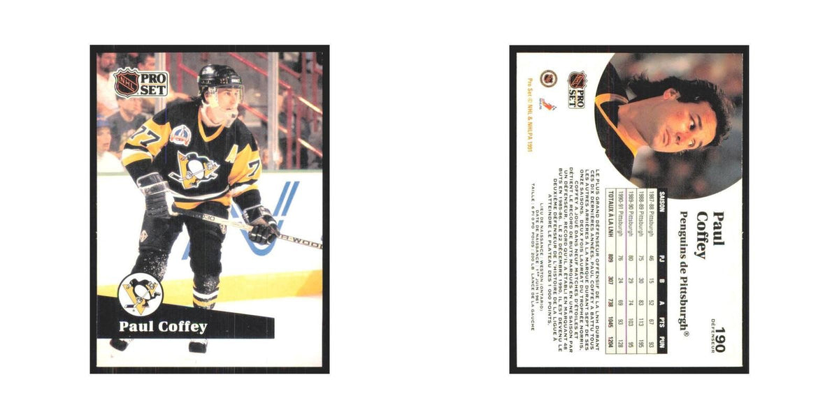 1991 Pro Set Paul Coffey Pittsburgh Penguins #190